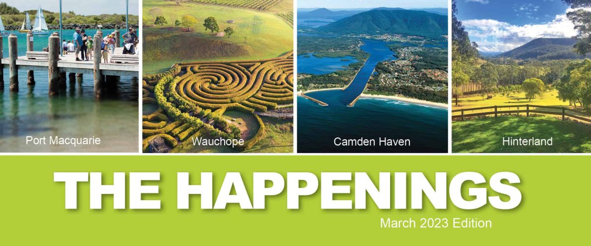 The Happenings March 2023 website banner