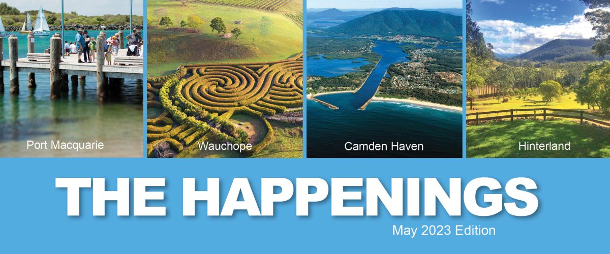 The Happenings May 2023 website banner
